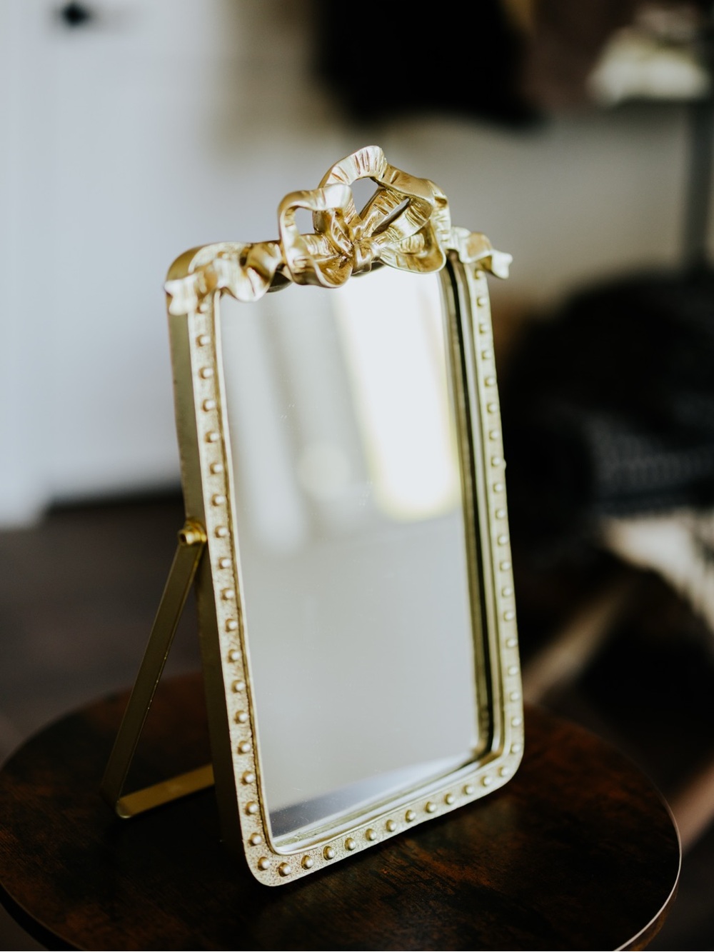Gold Pedestal Mirror